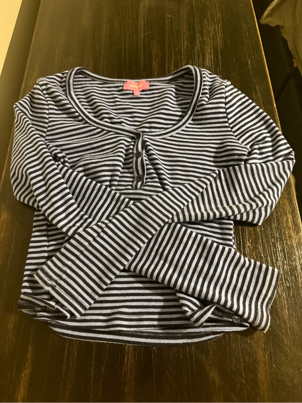 Earth Navy & White Striped Long-Sleeve Kids Top